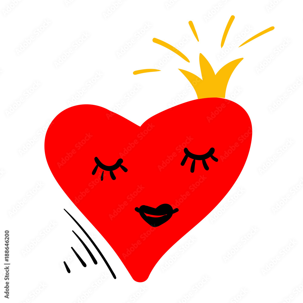 Cartoon Character Red Heart Cartoon Character Red Heart