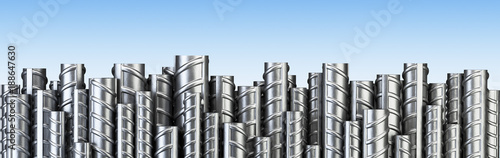 Konstfotografi Reinforcements steel bars in row
