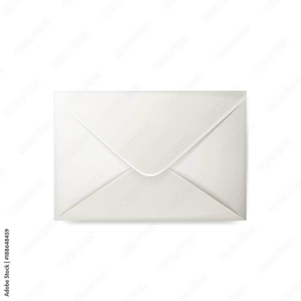 Vector realistic 3d envelope, post letter cover Vector realistic 3d envelope, post letter cover