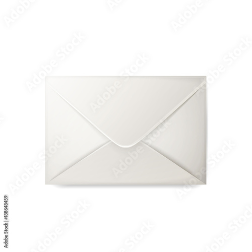 Vector realistic 3d envelope, post letter cover