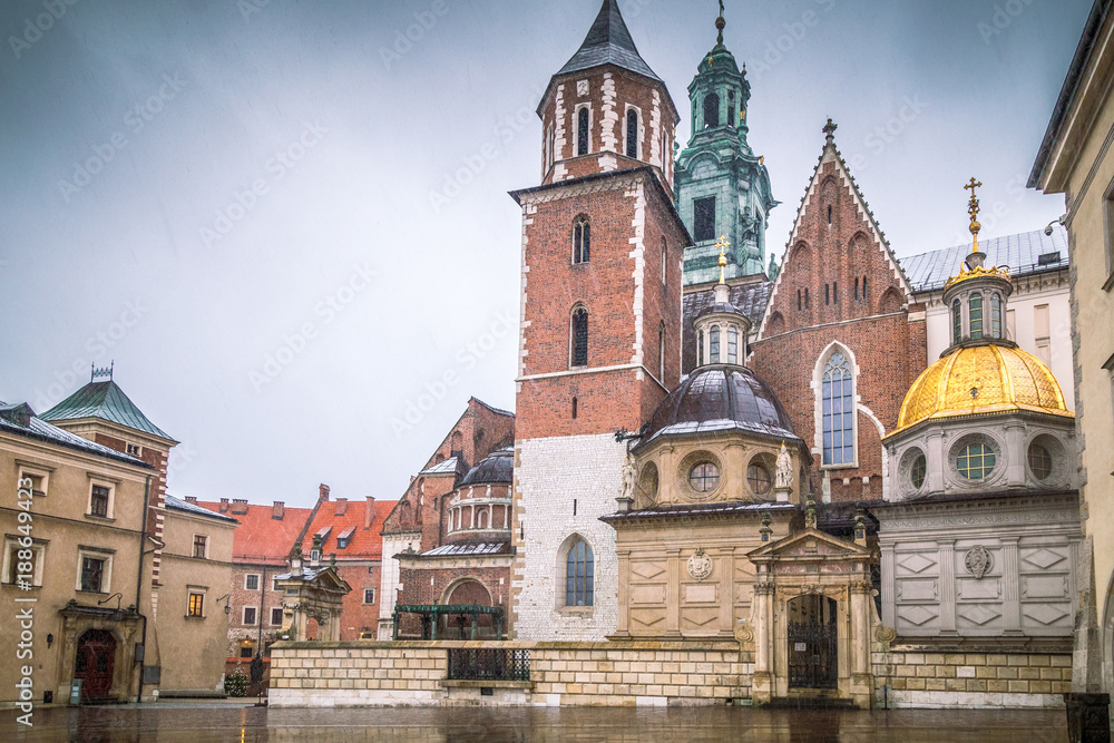 The Wawel Cathedral  in Krakow, the historic Polish city, Europe.