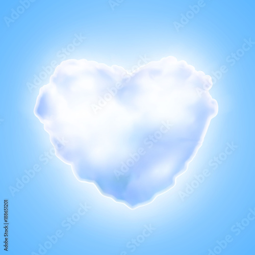 Fototapeta Naklejka Na Ścianę i Meble -  Vector cotton candy heart icon valentine sweet