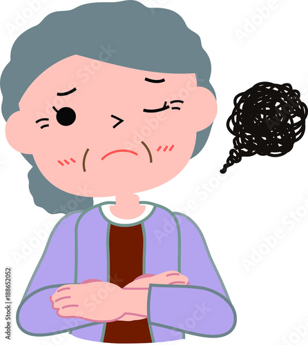 Elegant grandmother dissatisfaction.eps