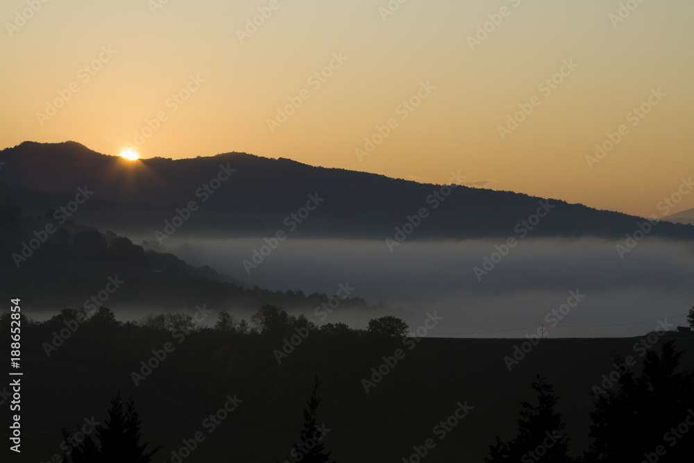 Sonnenaufgang in Umbrien