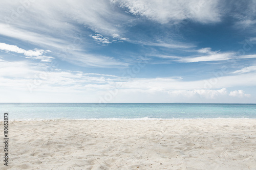 View of nice tropical beach with white sand © Dmitry Ersler
