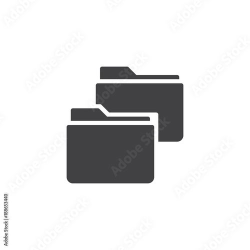 Copy file folders icon vector, filled flat sign, solid pictogram isolated on white. Symbol, logo illustration.