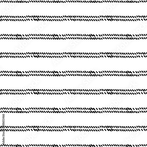 Black and White Seamless Ethnic Pattern