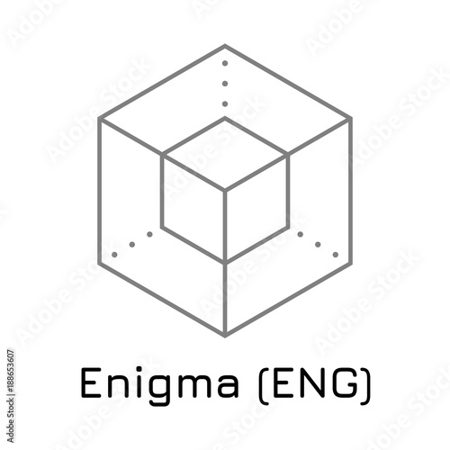 Enigma (ENG). Vector illustration crypto coin ico