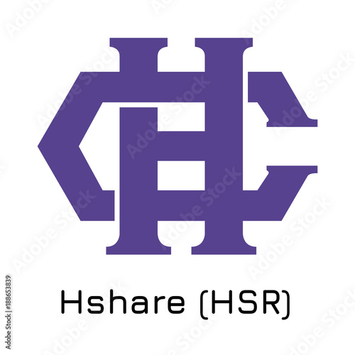 Hshare (HSR). Vector illustration crypto coin ico