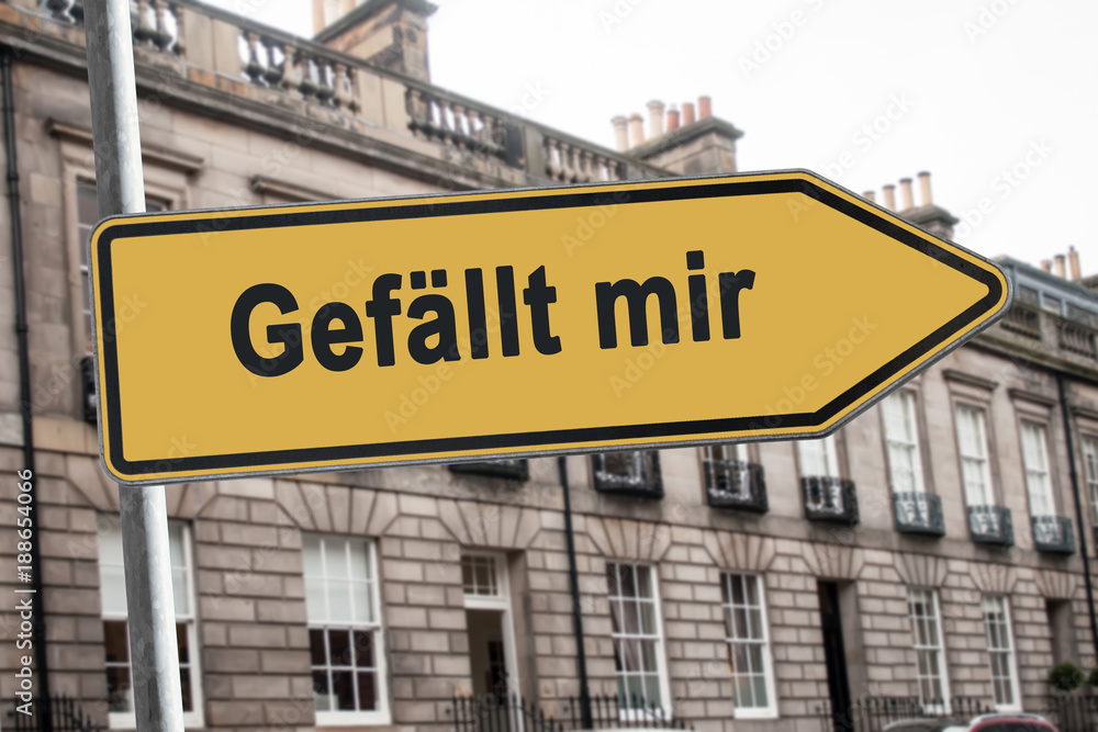 Obraz premium Schild 238 - Gefällt mir