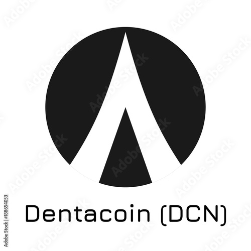 Dentacoin (DCN). Vector illustration crypto coin 