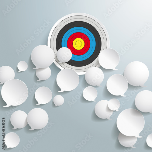 White Round Speech Bubbles Target