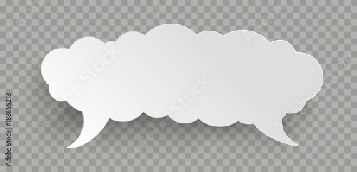 Speech Bubble Cloud Banner Transparent