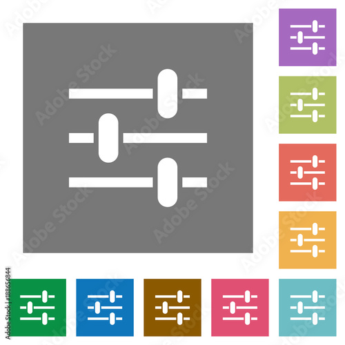 Adjustment square flat icons