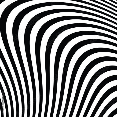Abstract Black and White Modern Striped Background