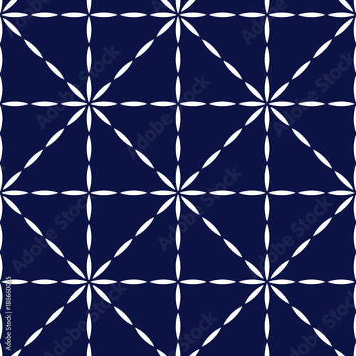 Blue and white quilted fabr...