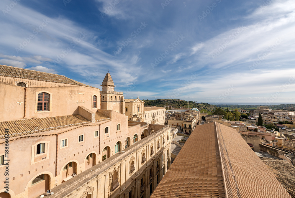 Fototapeta premium Cityscape of Noto - Syracuse Sicily Italy