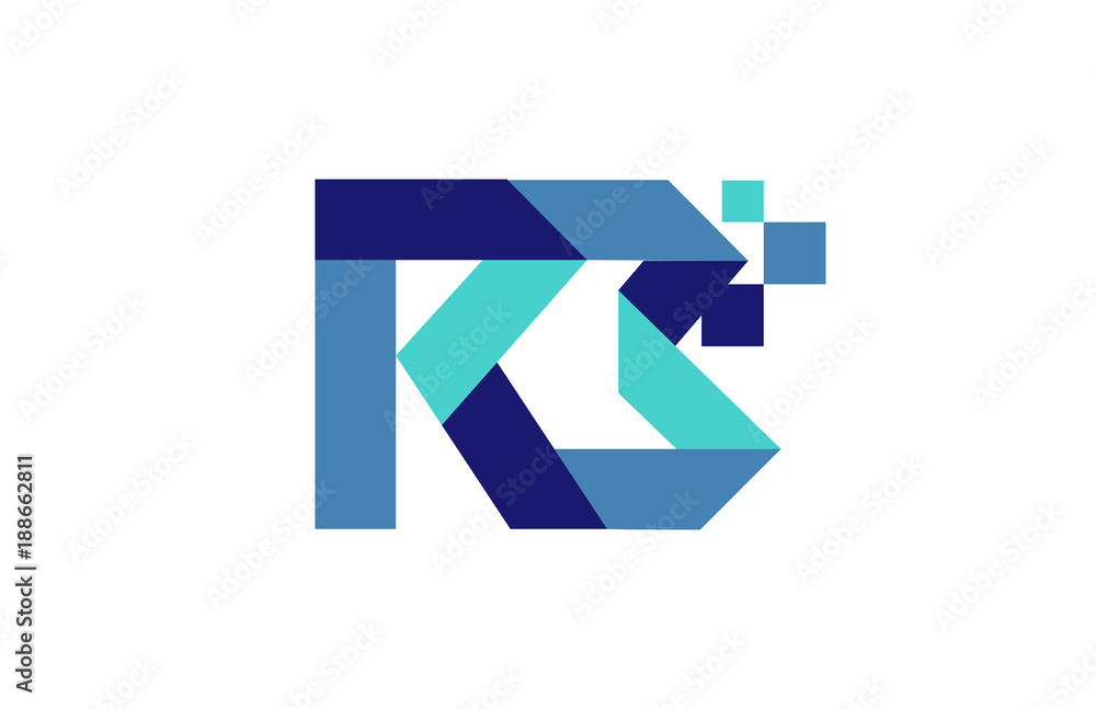 RB Digital Ribbon Letter Logo RB Digital Ribbon Letter Logo