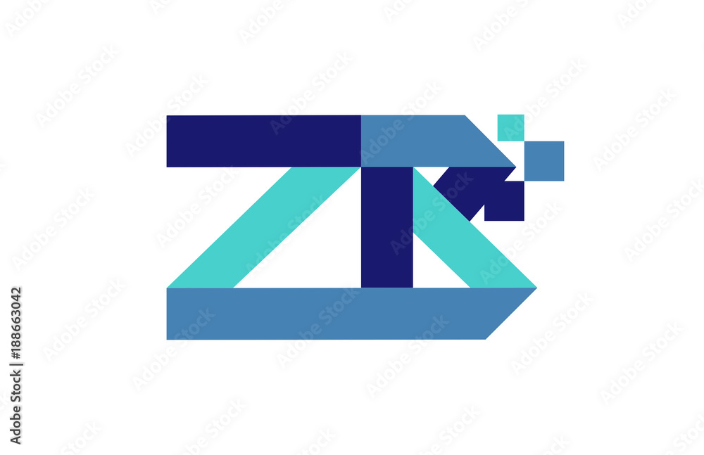 ZB Digital Ribbon Letter Logo ZB Digital Ribbon Letter Logo