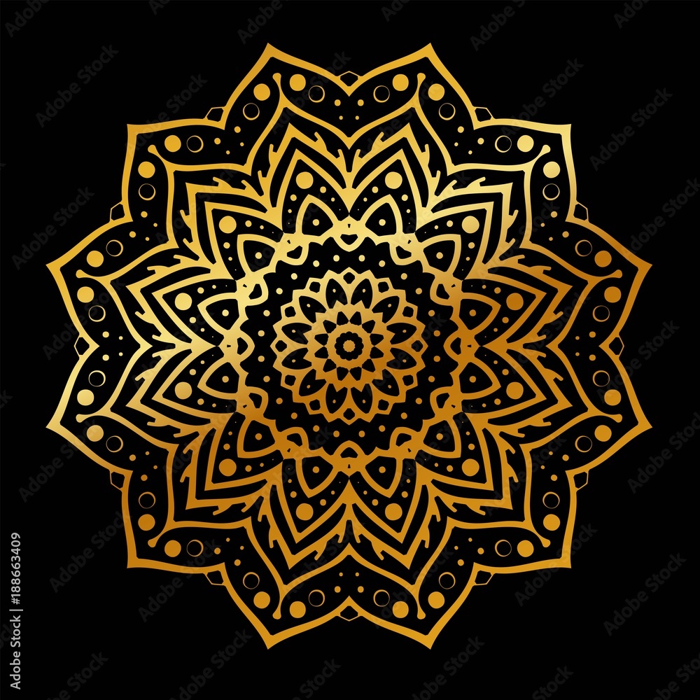Gold vector mandala Gold vector mandala