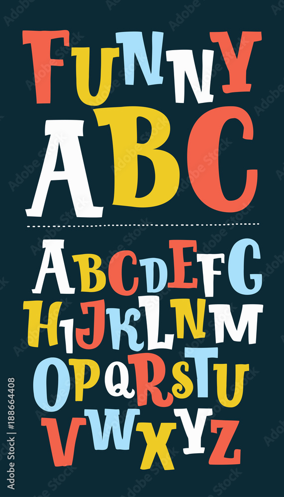 Hand drawn trendy font. Custom handwritten alphabet. Original Letters. Vintage retro hand drawn typeface .