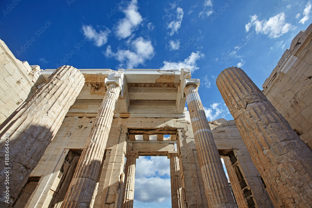 Propylaea in Acropolis, Athens,Greece.
