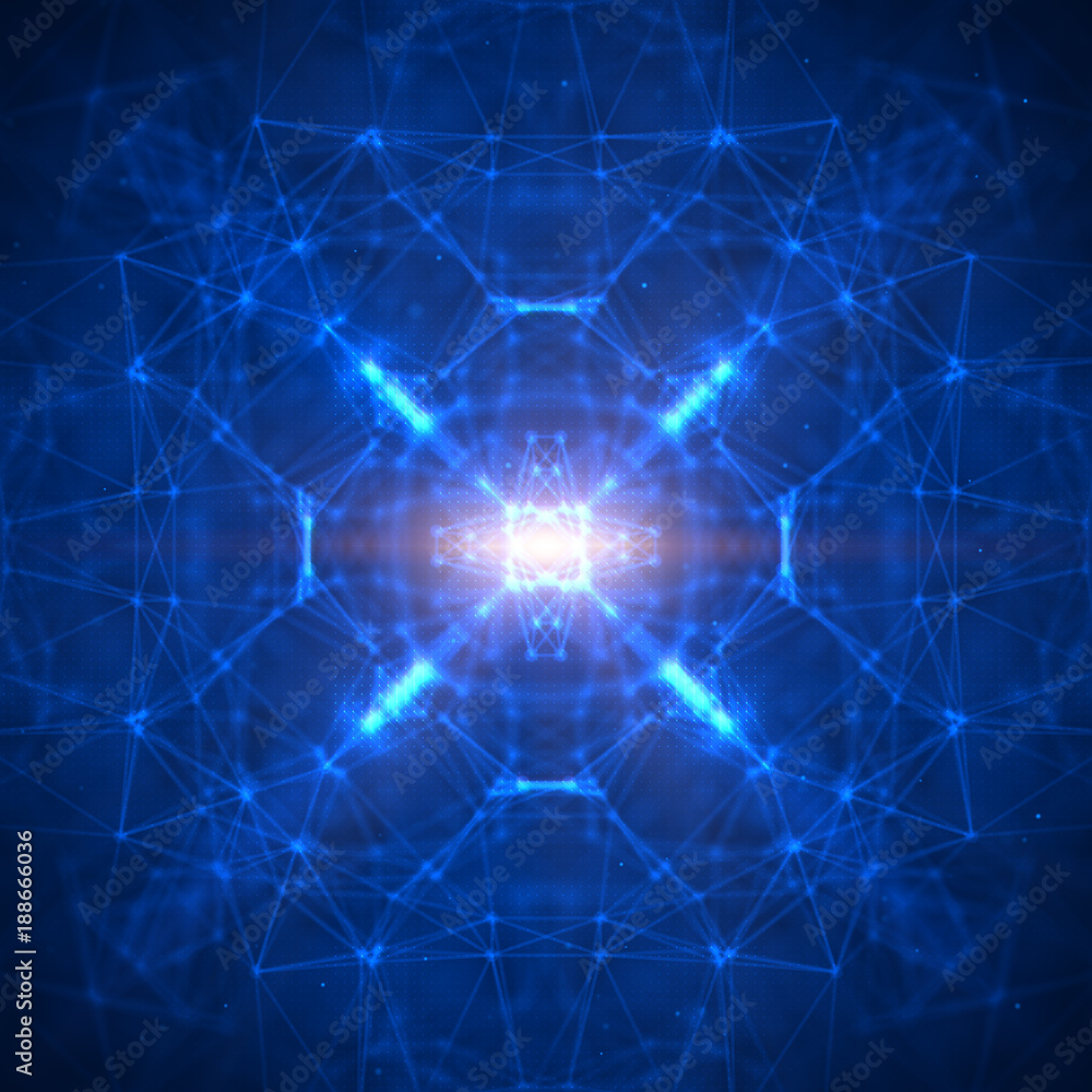Abstract geometric figure with multiple connections. Abstract geometric figure with multiple connections.
