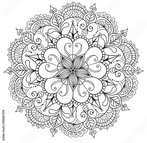 decorative floral mandala
