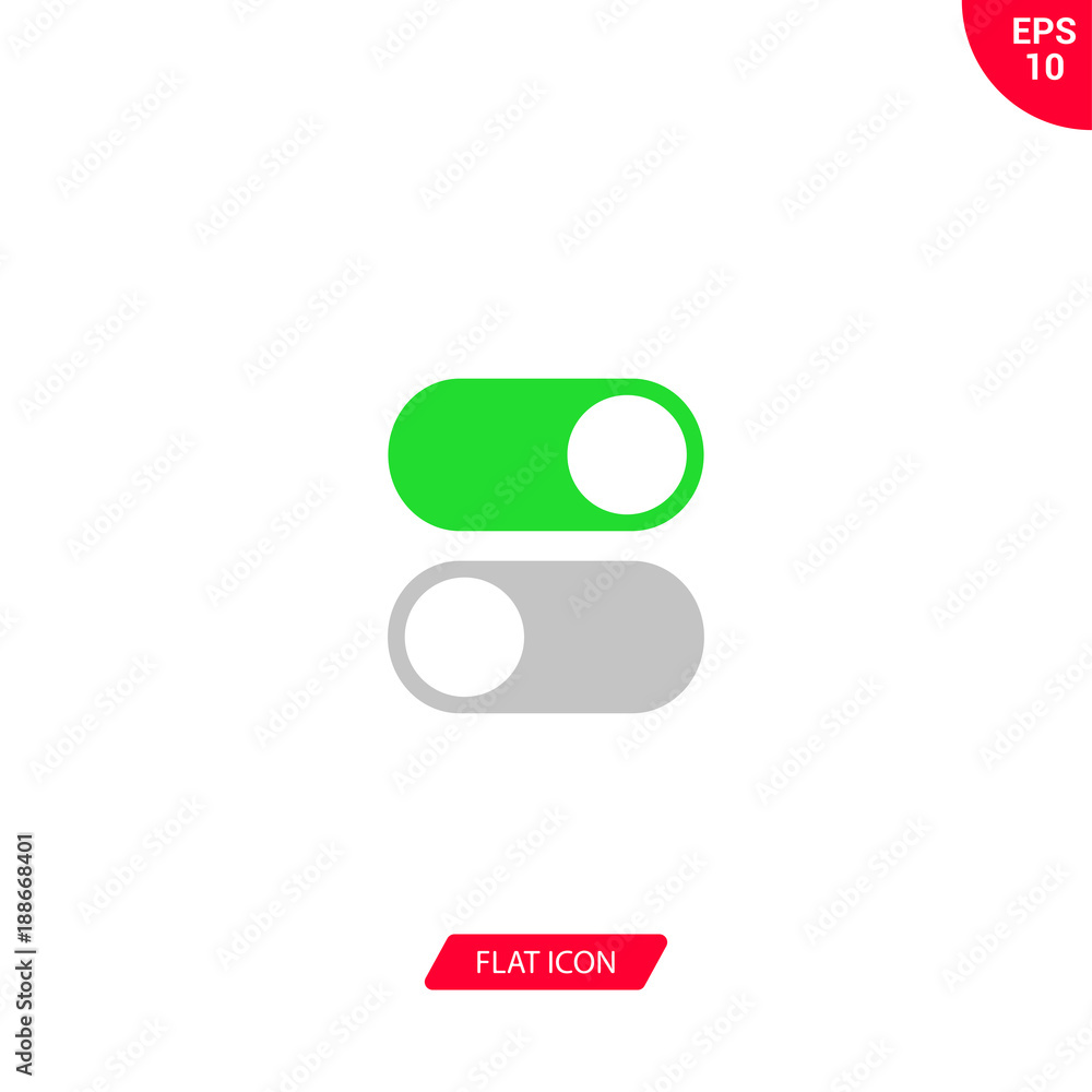 Switch vector icon, on off symbol Switch vector icon, on off symbol