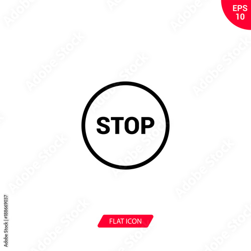 Wallpaper Mural Stop vector icon Torontodigital.ca