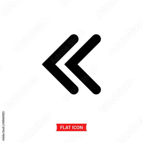 Back vector icon  left arrow symbol