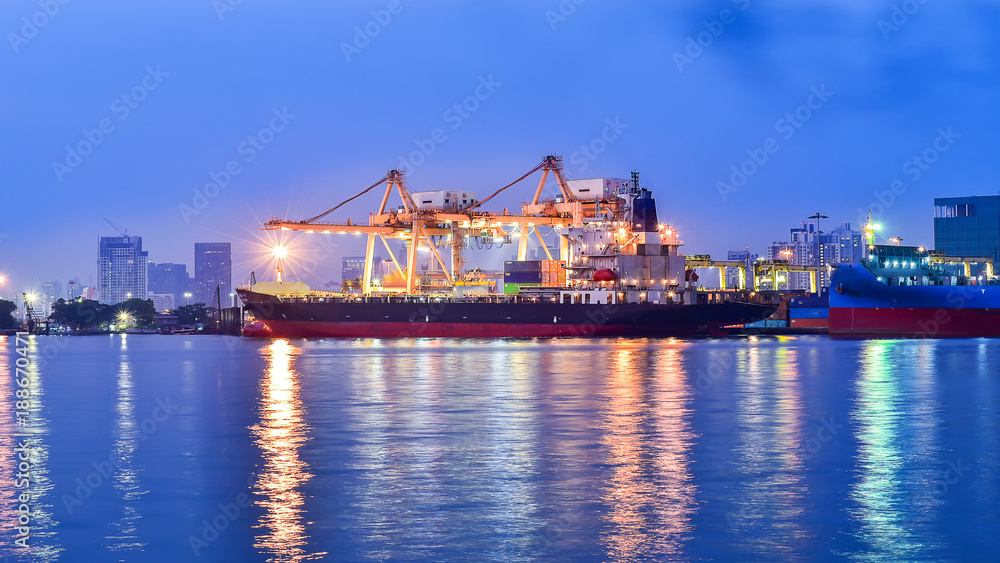 cargo ship port