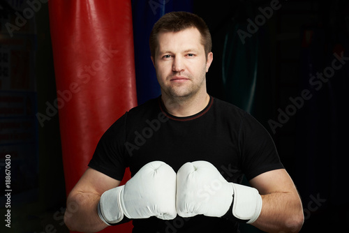 Male boxing sportmen photo