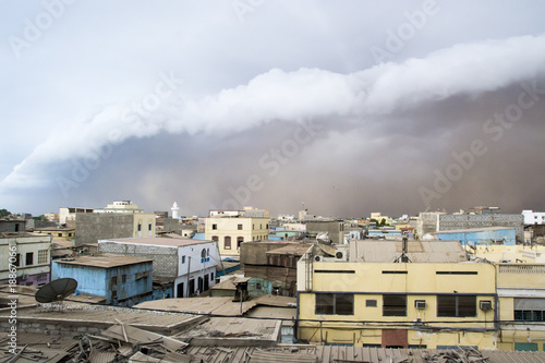 Sandstorm (Khamaseen) in Djibouti East Africa