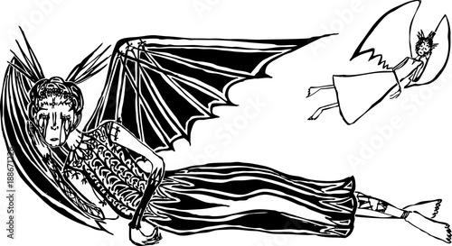 Sleeping sad angel