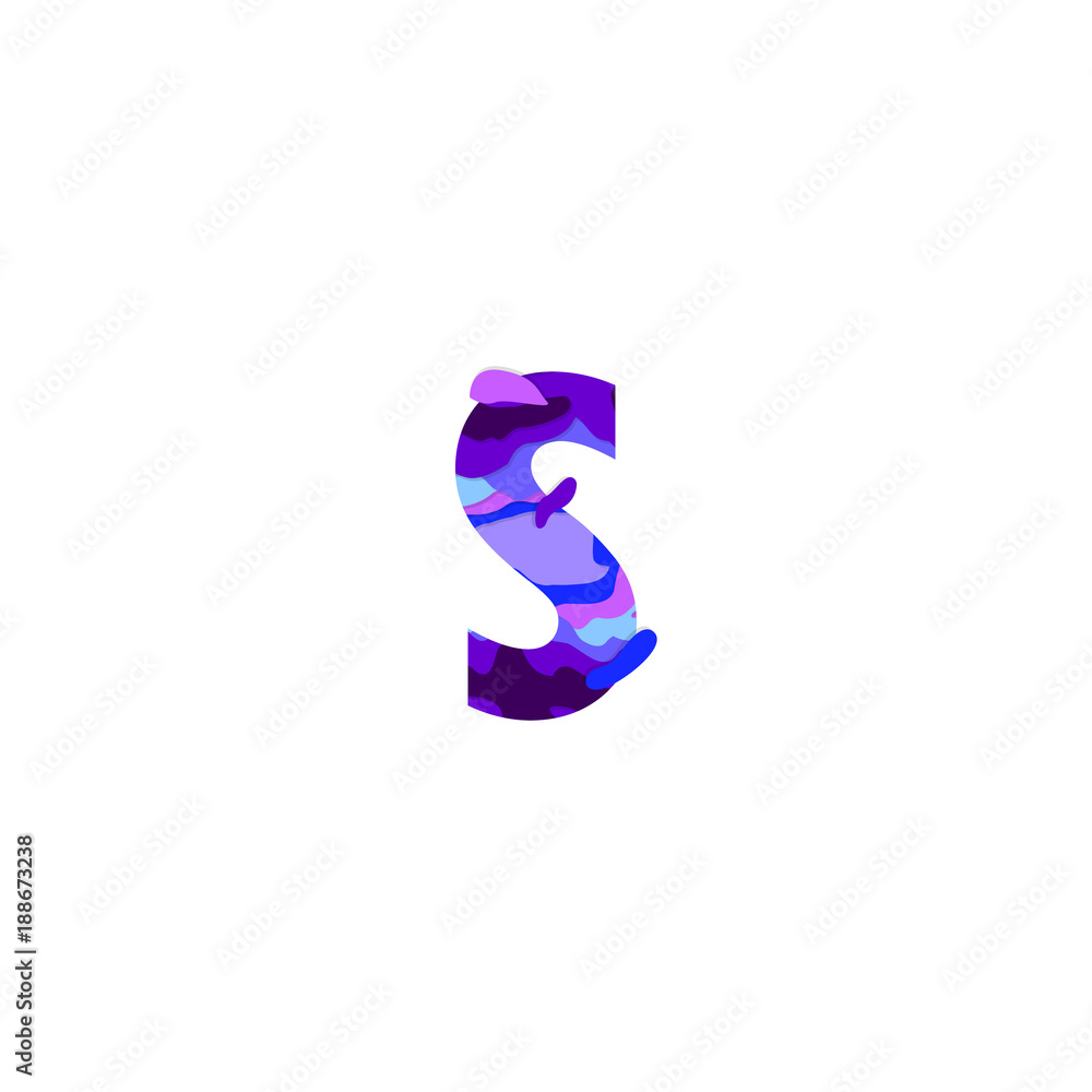 Paper cut letter S. Realistic 3D multi layers papercut effect isolated on white background. Colorful character of alphabet letter font. Paper cut letter S. Realistic 3D multi layers papercut effect isolated on white background. Colorful character of alphabet letter font.