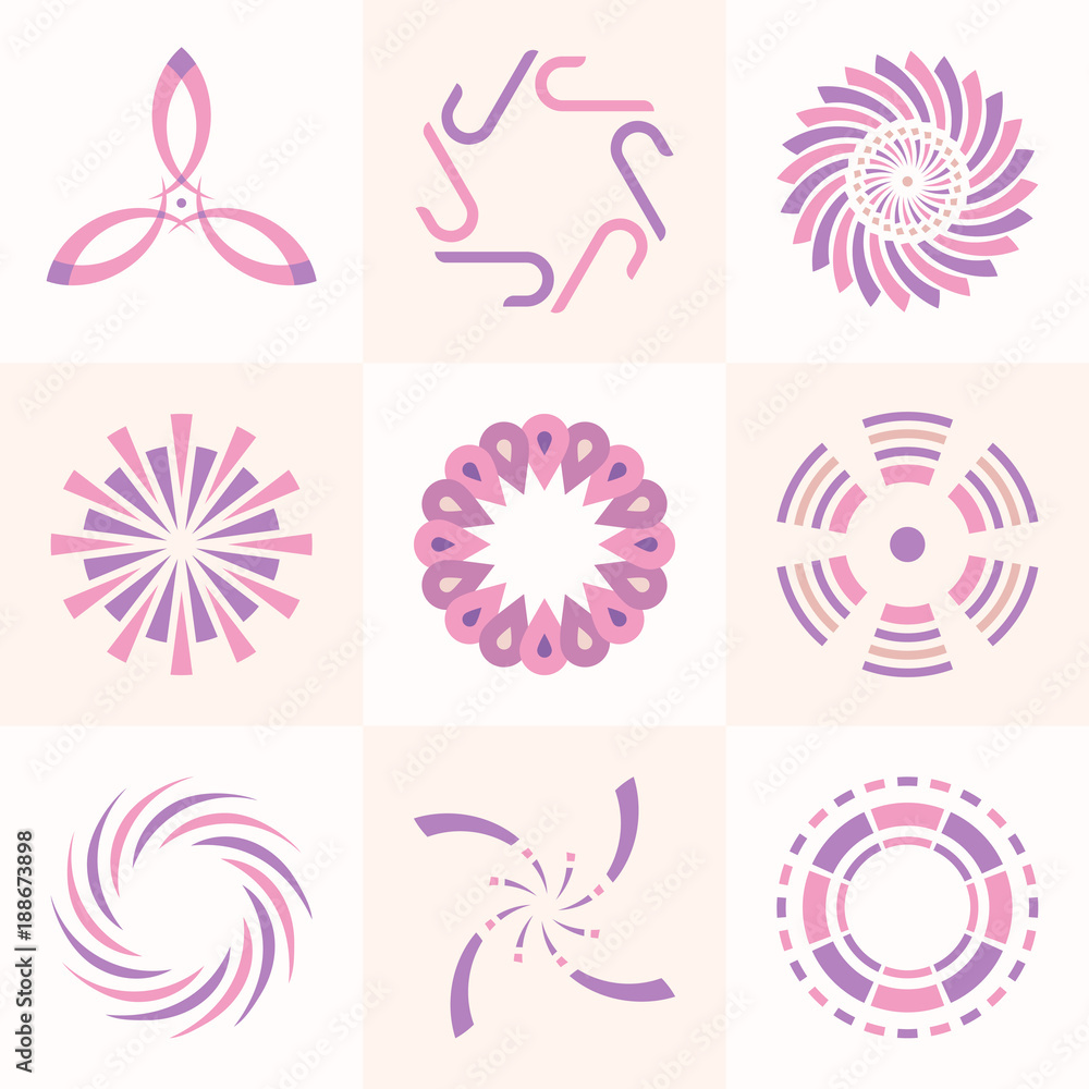 Set of geometric shapes. Set of geometric shapes.