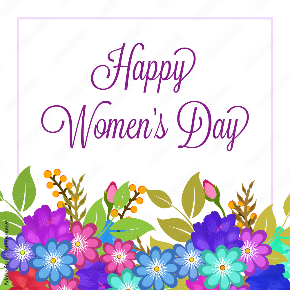 Happy Women's Day celebration design.