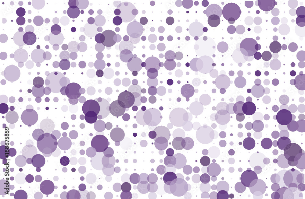 Dotted background with circles, dots, point different size, scale. Halftone pattern Vector illustration Violet, purple color Dotted background with circles, dots, point different size, scale. Halftone pattern Vector illustration Violet, purple color