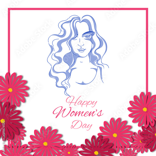 Happy Women's Day celebration design.