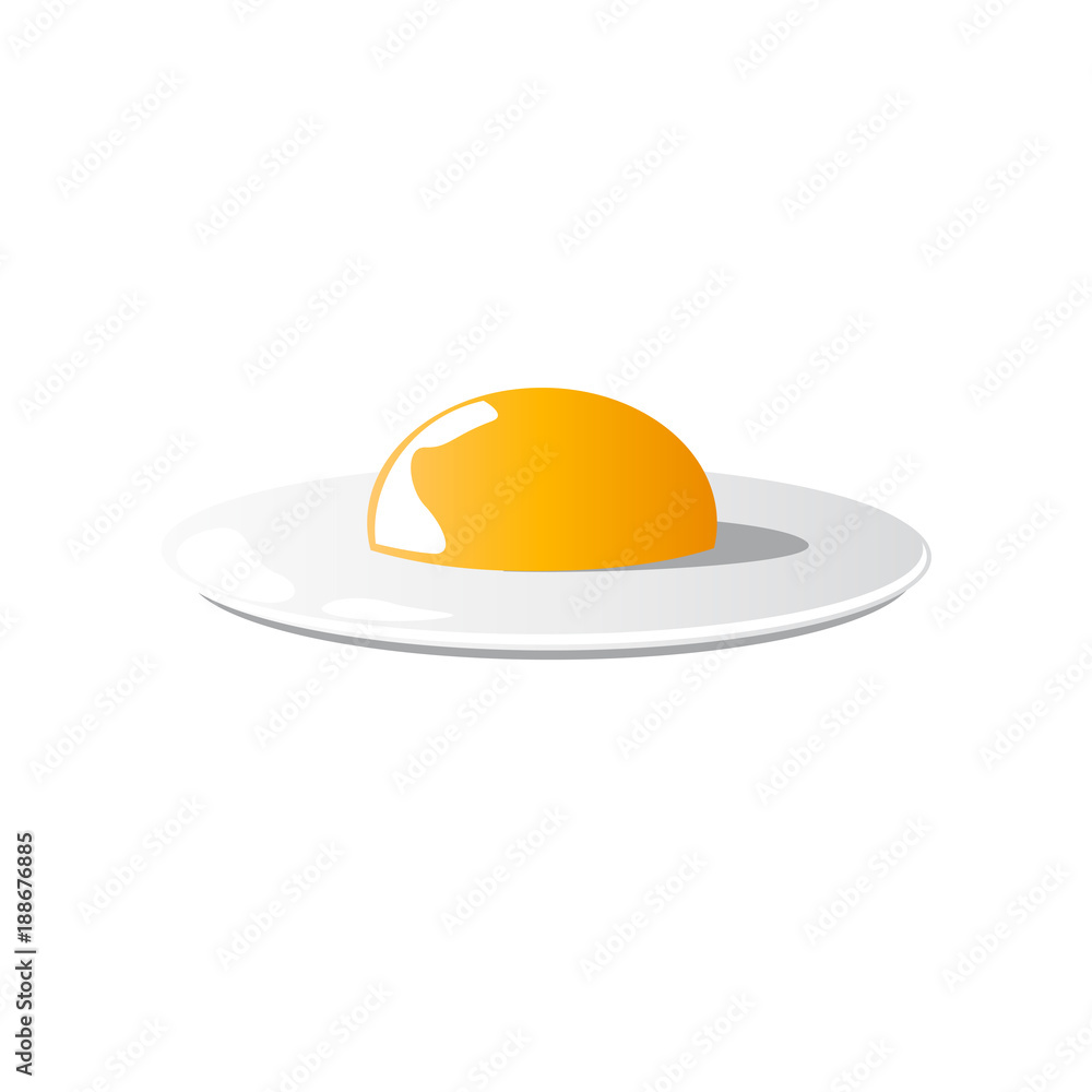 Vector abstract omelette of egg with yolk Vector abstract omelette of egg with yolk