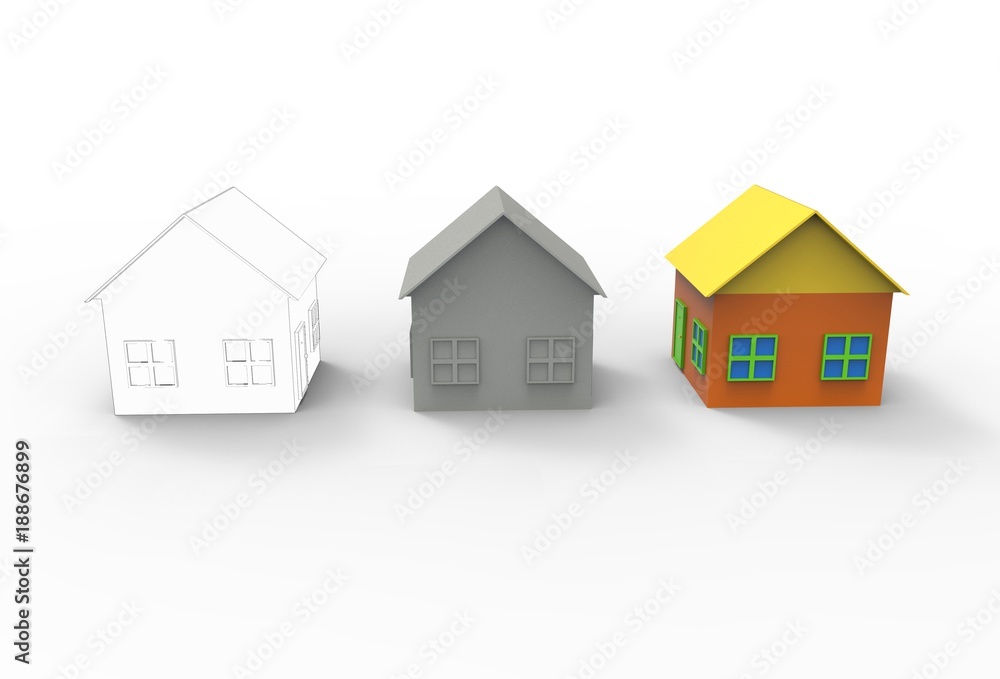 Computer modeling of buildings in 3D. Computer modeling of buildings in 3D.