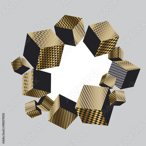 Concept 3d illusion geometr...