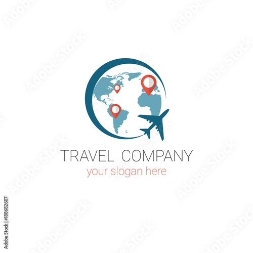 Travel Agency Logo Template Tourism Company Banner Design Vector Illustration