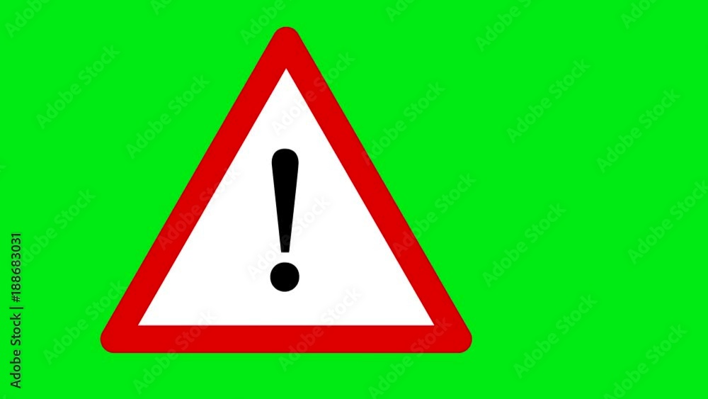 sign please note.draws attention to a problem on green background.animated video sign please note.draws attention to a problem on green background.animated video