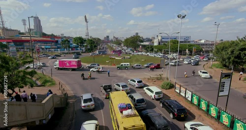 Traffic At Langata Rd & Mombasa Rd Roundabout; Nairobi Traffic; Nairobi, Kenya, Africa