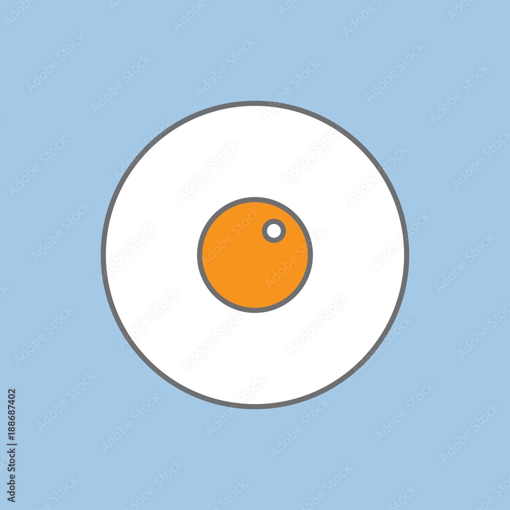 Scrambled eggs, vector illustration. Bright icon. Popular breakfast Scrambled eggs, vector illustration. Bright icon. Popular breakfast
