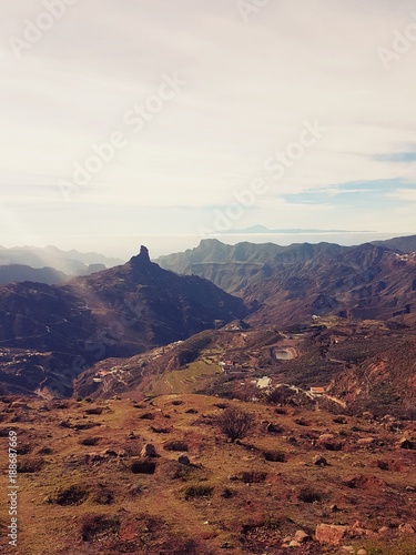 Berge Gran Canaria mit Blick nach teneriffa