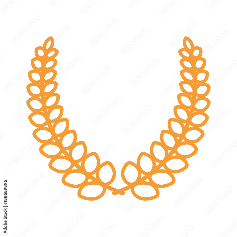 Obraz premium Wreath leaves ornament icon