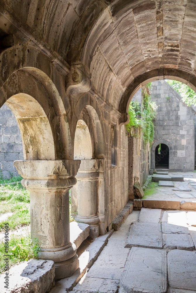 Corridor of the Hagartsin church in Armenia Corridor of the Hagartsin church in Armenia